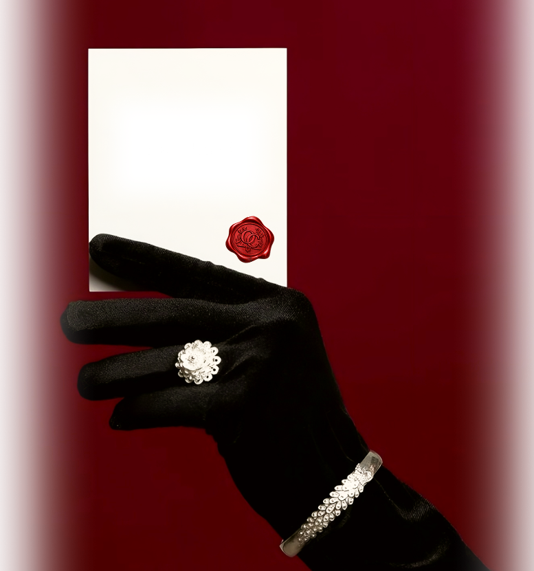 Mano sosteniendo cerezas en el cierre de la página